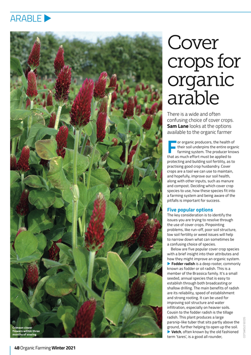 Winter 2021: Arable technical page