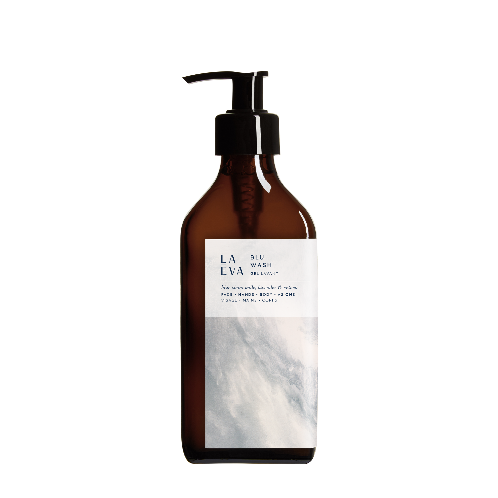 bottle of la eva blue wash