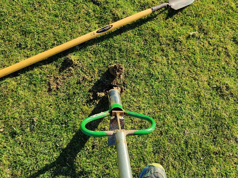 Soil sampling for Carbon Assets for Soil Health project at Ashby Farm