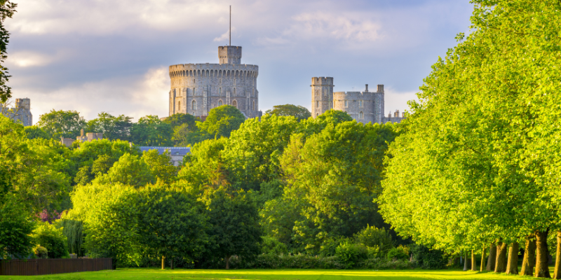 Windsor Castle amongst trees