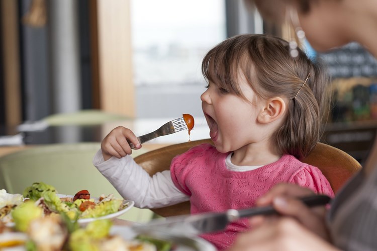 Child eating food