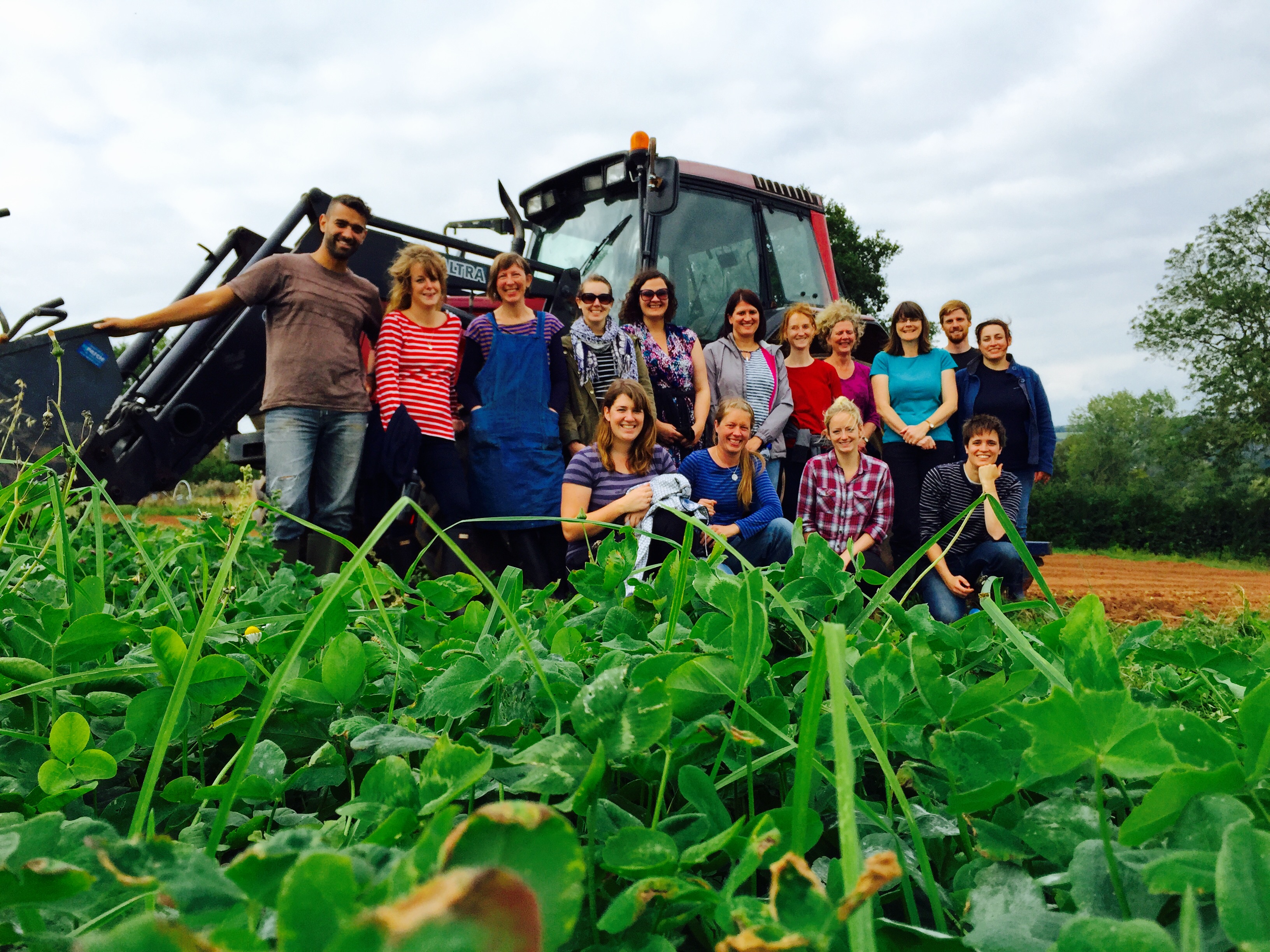 A handful of our staff on one of our regular farm visits
